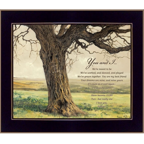 "Forever" By Bonnie Mohr, Printed Wall Art, Ready To Hang, Black Frame