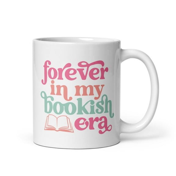 Forever in My Bookish Era Mug, Book Lovers Coffee Mug, Coquette Bow, Book Club, Bookish Gift, Tea Cup