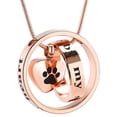 thumbnail image 1 of Forever in My Heart,No Longer by My Side Pet Cremation Jewelry for Ashes of Dog/Cat Funeral Keepsake Urn Necklace Paw Print Memorial Necklace, 1 of 7