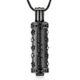 thumbnail image 1 of Forever in  My Heart Paw Prints Cylinder w/ Hollow Urn  Urn Pendant Cremation Jewelry for Dog Cat Ashes Holder Pet Memory Necklace, 1 of 3