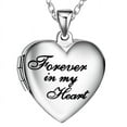 thumbnail image 1 of Forever in My Heart Silverplated Locket  Necklace Pendant Jewelry-399-SHL, 1 of 4