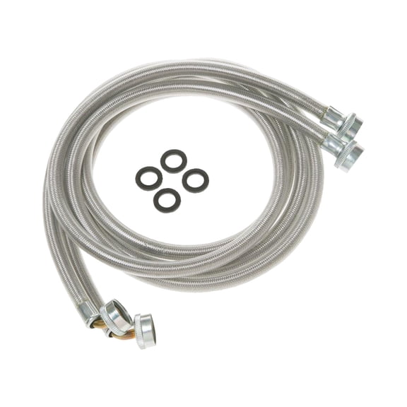 ForeverPRO WX14X10011 Universal 6' Stainless Steel Hoses 2Pk for GE Appliance PM14X0089 PM14X89 SSHOSES WX14X0089