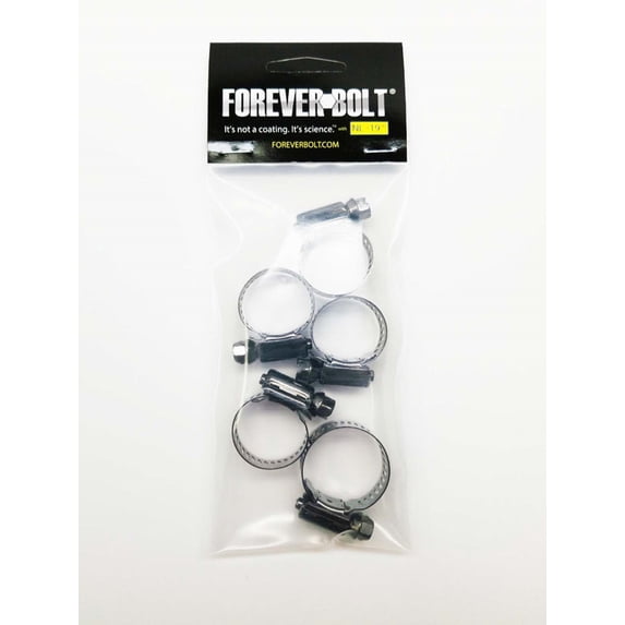 Foreverbolt 4000255 0.5 in. to 29-32 in. SAE 8 Black Hose Clamp Stainless Steel Band