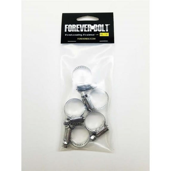 Foreverbolt 4000265 9-16 in. to 1.625 in. SAE 10 Silver Hose Clamp Stainless Steel Band