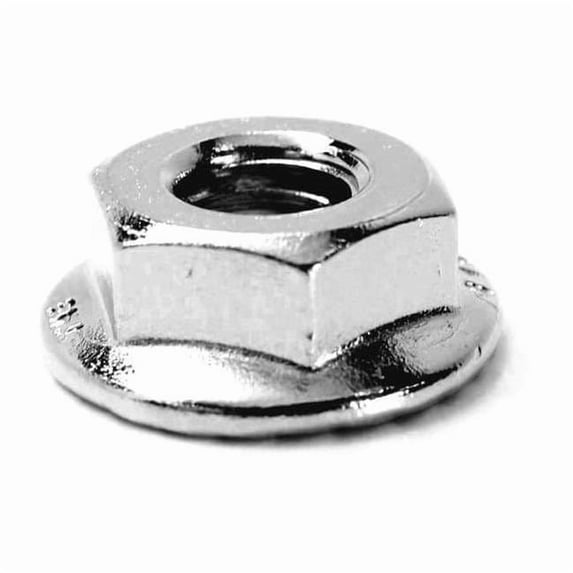 Serrated Lock Nut, M6-1.00, 18-8 Stainless Steel, Not Graded, NL-19, 10 mm Ht, 25 PK