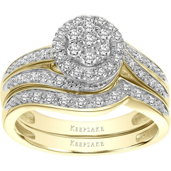 Forevermore 1/3 Carat T.W. Diamond 10kt Two-Tone Gold Bridal Set