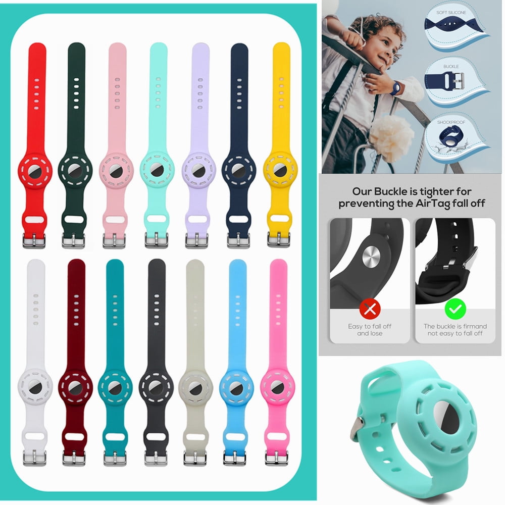 Foreverrich Anti-Lost Silicone Band Protective Case For Apple AirTag ...