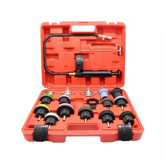 Foreverun Motor 18PCS Radiator Cooling System Pressure Tester Gasket Water Tank Leak Adapter Kit