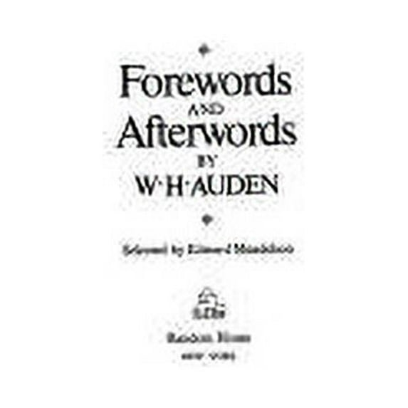 Pre-Owned Forewords and Afterwords (Hardcover) 0394483596 9780394483597