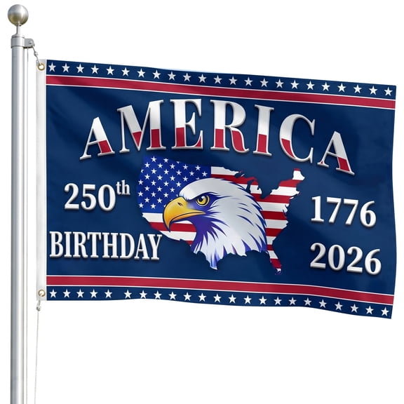 Forfamy American Flag for Outside American Anniversary Flag Anniversary Usa Flag, 4th of July Decorations Outdoor Flag 3x5