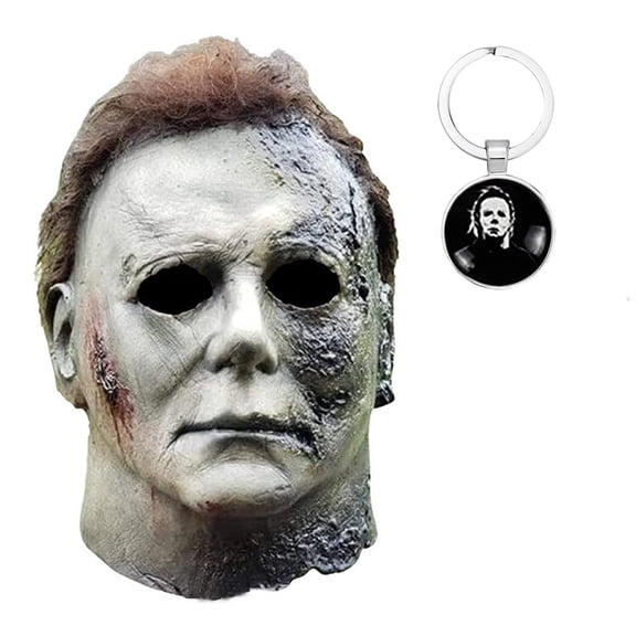 Forfamy Halloween Mask Adults Halloween Men Scary Movie Mask Realistic Masquerade Costume Accessories Theme Party Cosplay Fancy Dress