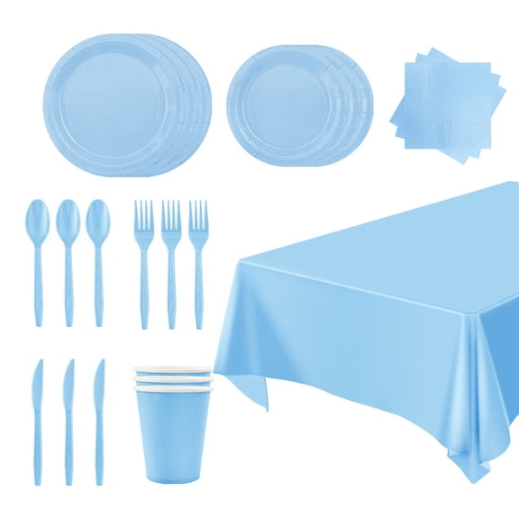 Forfamy Birthday Party Decorations for 122Pcs 20 Guests, Plates and Napkins Party Supplies, Theme Tableware Set for Kids Birthday Party