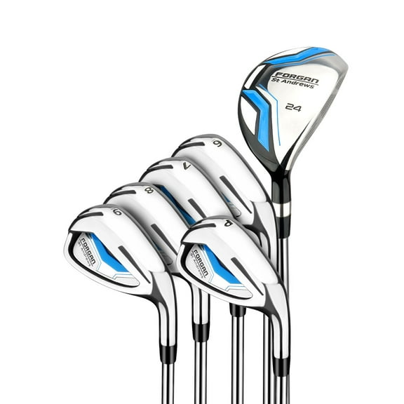 Forgan of St Andrews F200 Stainless Steel Iron Set with Hybrid, Mens Right Hand, Steel Shafts