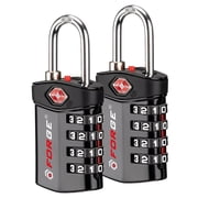 Forge Combination Locks, 2 Pack Black Luggage Locks.