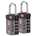 Combination Storage Lock Forge Combination Locks, 2 Pack Black Luggage Locks. - Walmart.com