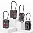 thumbnail image 1 of Forge TSA Approved Combination Luggage Locks, Black 4 Pack, 1 of 8