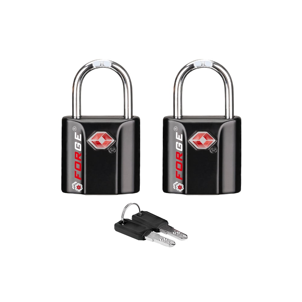 Forge TSA-Approved Luggage Locks, Pack of 4, Dimple Key Forge TSA-Approved Luggage Locks, Pack of 4, Dimple Key