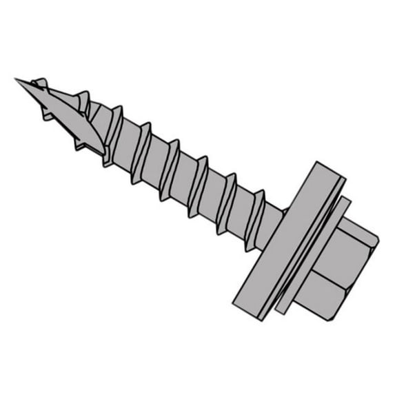 ForgeFix - TechFast Metal Roofing to Timber Hex Screw T17 Gash Point 6.3 x 80mm Box 100
