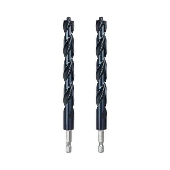 Forgeworx 1/2 inch Cobalt Drill Bit, TiAlN Coated Hex Shank, 6 inch length, 2 Pack