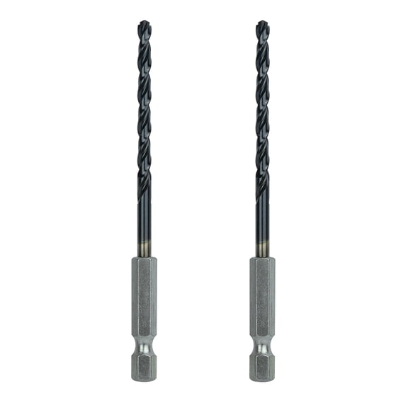 Forgeworx 5/32 inch Cobalt Drill Bit, TiAlN Coated Hex Shank, 4 inch length, 2 Pack