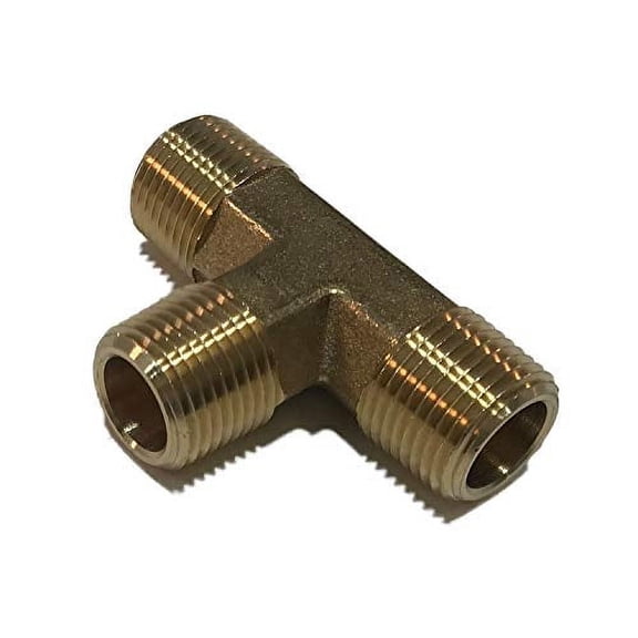 Forged All Male TEE 3/8" NPT Fuel/AIR/Water/Oil/Gas WOG (Qty 05)