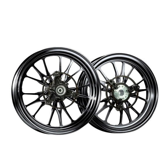 Forged Aluminum Alloy Rims Wheels for Yamaha Zuma 125 2022 - 2024 - Black Color