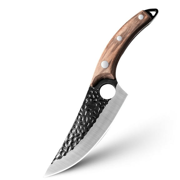 Forged Boning Knife 6 inch Butcher Knife High Carbon Steel Cleaver Chef's Knife for Slicing Cutting and Hunting