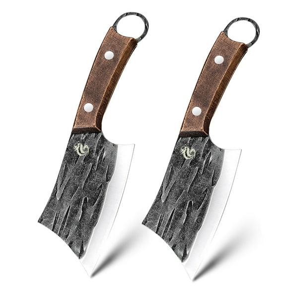 Forged Boning Knife Set 4-inch Butcher Knife for Chopping Bone Chicken Meat Fish High Carbon Steel Chef Knives Full Tang Handle