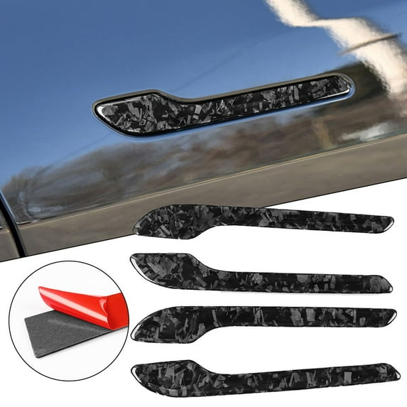 Forged Carbon Door Handle Cover For Tesla for Model 3 for Model Y Exterior Trim