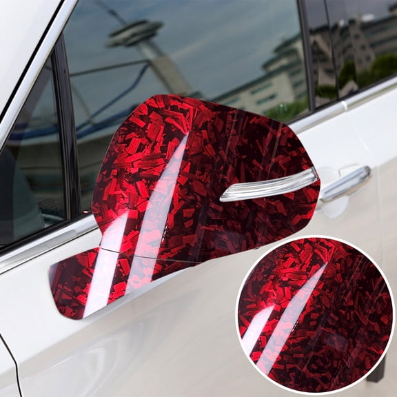 Forged Carbon Fiber Vinyl Wrap Roll 30x30cm Gloss DIY Decal Sheet - Self Adhesive Sticker Film for Auto Car Vehicle Motorcycle
