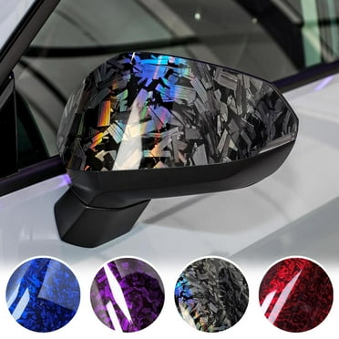 Forged Carbon Fiber Vinyl Wrap Sheet Self-Healing Auto Decal Film with Low Tack Adhesive DIY Car Motorcycle Sticker 30x30cm Black