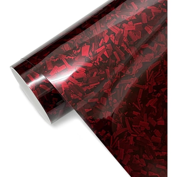 Forged Carbon Fiber Wrap for , High Gloss Wrap Vinyl Roll, PVC Self-Adhesive Auto Decal Film Interior Wrapping Folie Stickers Coating 1ft x 5ft