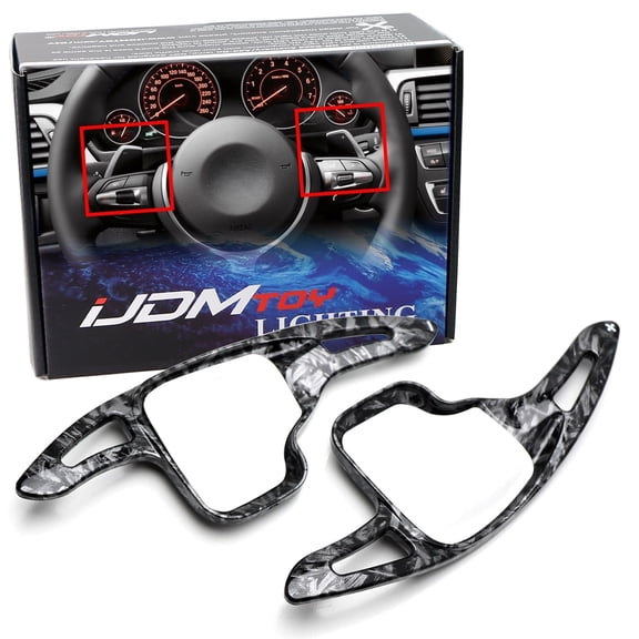 Forged Caron Fiber Pattern Style Large Paddle Extensions For BMW 2 3 4 X1 X2 X3 X4 X5 X6 Series (Fxx Chassis)