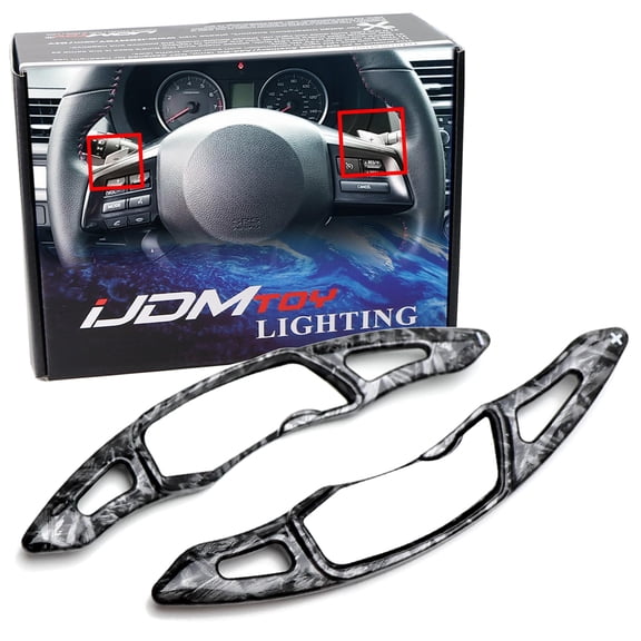 Forged Caron Fiber Pattern Style Larger Paddle Shifter Extensions For Subaru BRZ Impreza WRX Legacy XV Crosstrek, Scion FR-S