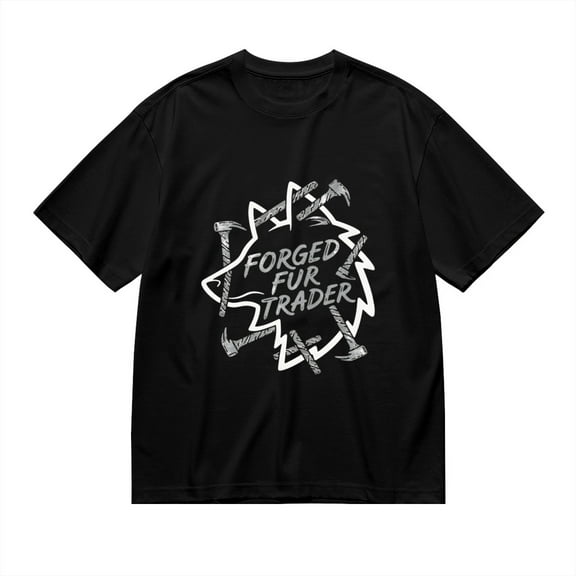 Forged Fur Trader,wolf Silhouette With Multiple Hammers Print 1, T Shirt for Men, Vintage Graphic Tees Men, 23686745,XXL