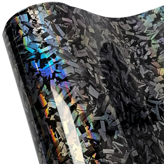 Forged Gloss Carbon Fiber Vinyl Wrap Roll Release Sticker Sheet Film DIY Decal Car Auto Vehicle Morotcycle Self Adhesive