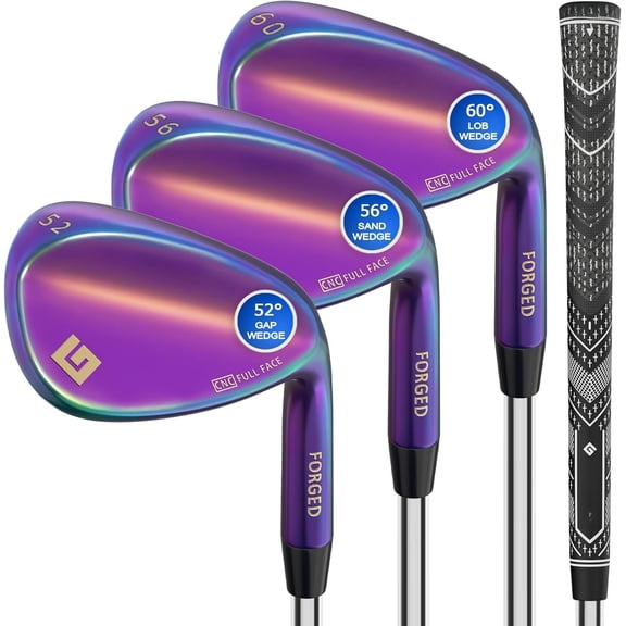 Forged Golf Wedges 50/52/54/56/58/60/69  Single or Sets for Men, Right Hand  Full  Gap Wedge Sand Wedge Lob Wedge Golf Club,  Golf Gifts - CNC Milled  for  Spin