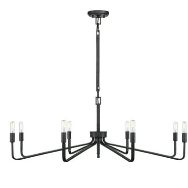 Forged Iron Eight Light Chandelier from the Salem Collection