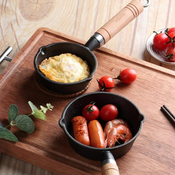 Forged Iron Melting Pot, Small Cast Iron Pan, Lightweight Iron Wok for Heating Milk Melting Chocolate Candy, Compact Hand Washable Cooking Pot with Uniform Fast Heating