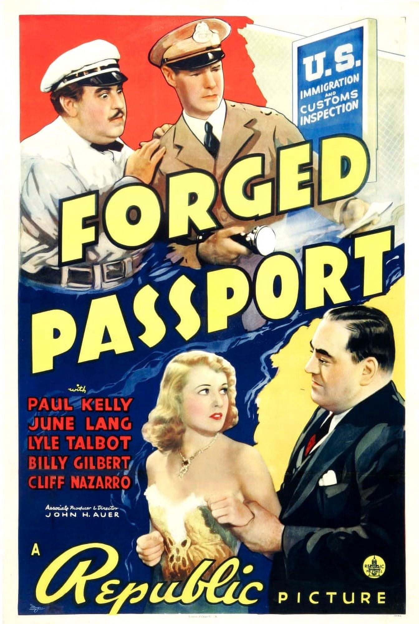 Forged Passport Canvas Art -  (11 x 17)