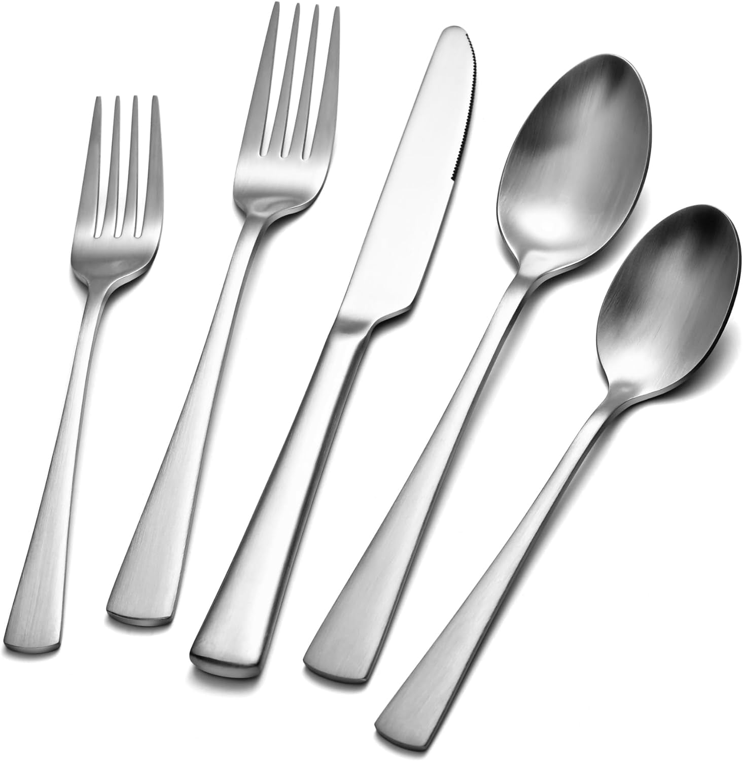 18/10 Stainless Steel Flatware 20-Piece Forged Silverware Set for 4 Mirror Polished Cutlery Set Dishwaher Safe for Restaurant Wedding Party