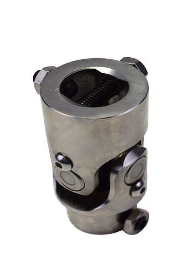 Black Steering Coupler - 9/16-26 Spline To 3/4 Inch Round Shaft, 2 Inch Long, For GM & Mustang II Racks