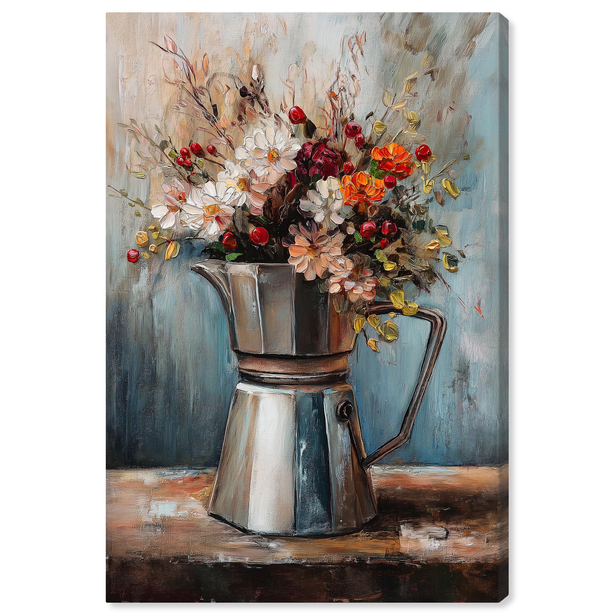 Graceful Floral Botanical Modern Canvas Art, 36" x 24"