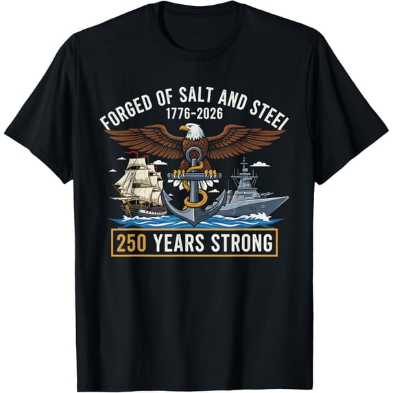 Forged of Salt and Steel 250 Years U.S. Birthday 1776-2026 T-Shirt