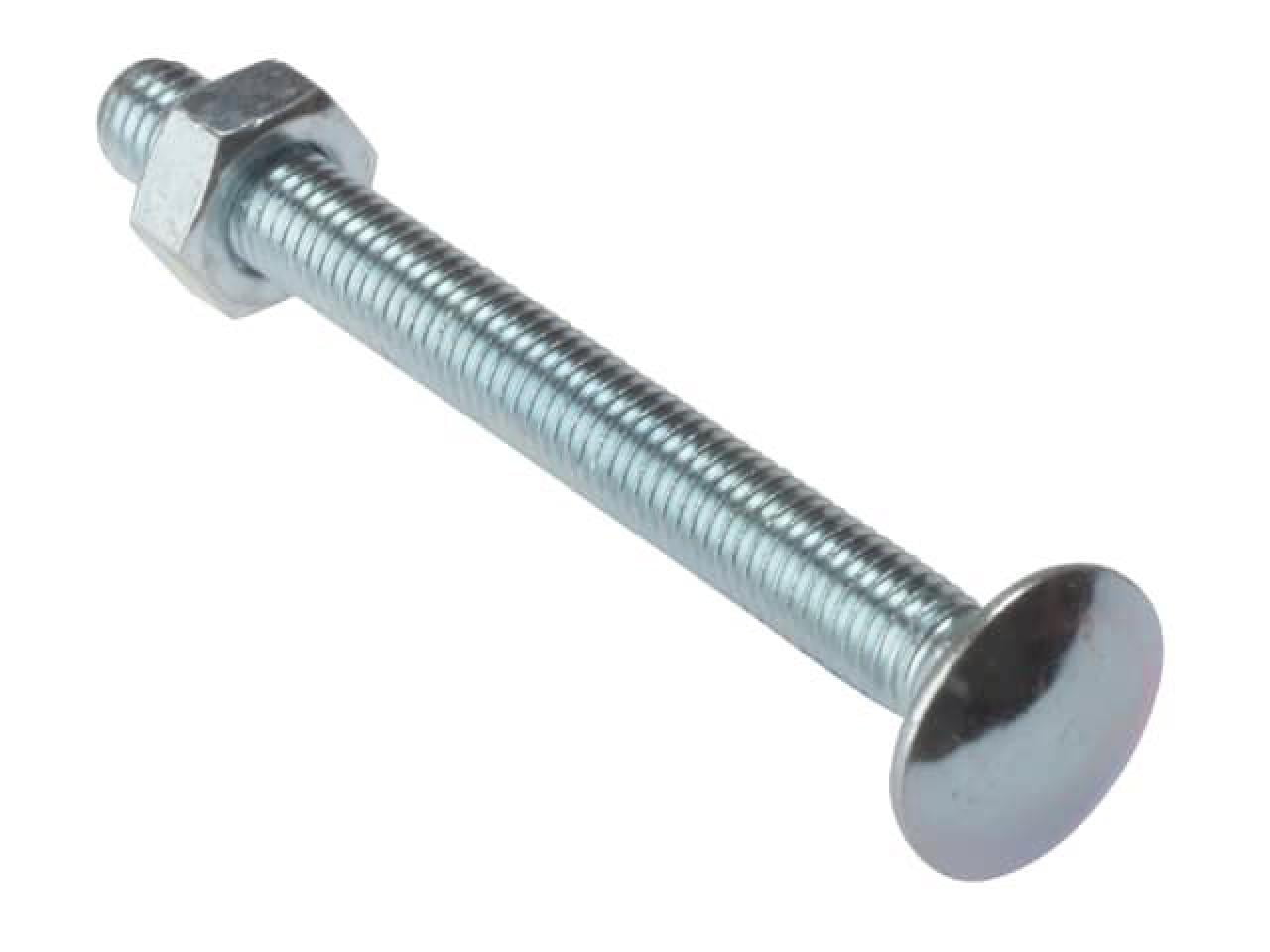 Forgefix - Carriage Bolt & Nut ZP M10 x 65mm Bag 10