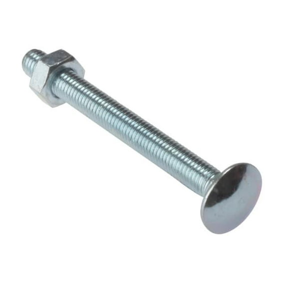 Forgefix - Carriage Bolt & Nut ZP M6 x 100mm Bag 10