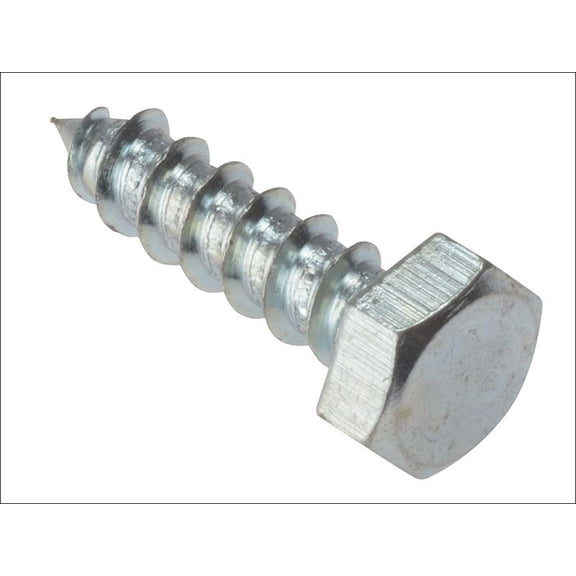 Forgefix - Coach Screw Hexagon Head Single Thread ZP M6 x 60mm Bag 10