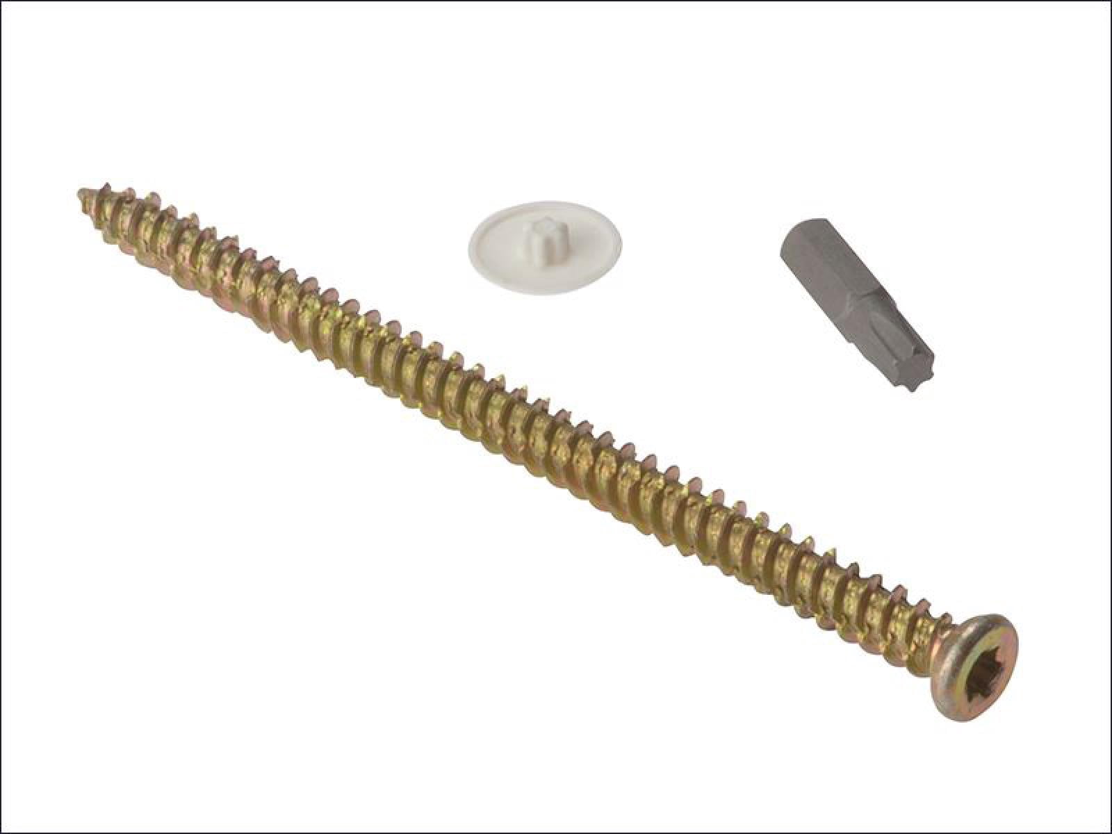 Forgefix - Concrete Frame Screw TORX® Compatible High-Low Thread ZYP 7.5 x 62mm Bag 10
