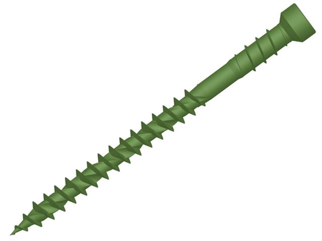 Vis à Bois ForgeFix Torx – Tête Réduite Verte, 4,5x50 Mm, T15, Pour Plancher Et Terrasse