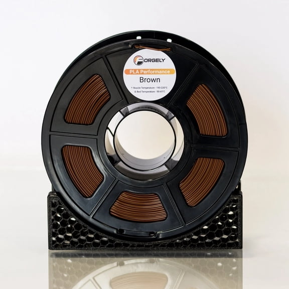 Forgely Performance PLA 3D Printer Filament, 1.75mm, 1kg Spool, Brown, Made in USA
